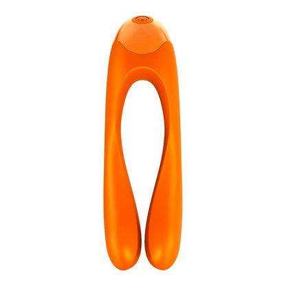 SATISFYER - CANDY CANE FINGER VIBRATOR BLACK - ORANGE - 5