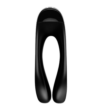 SATISFYER - CANDY CANE FINGER VIBRATOR BLACK - BLACK - 10