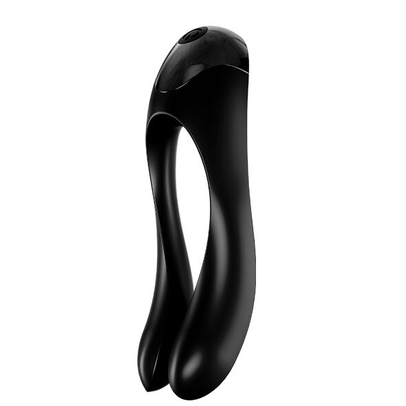 SATISFYER - CANDY CANE FINGER VIBRATOR BLACK - BLACK - 12