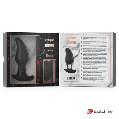 ANBIGUO - WATCHME REMOTE CONTROL ANAL PLUG VIBRATOR WITH ROTATION OF AMADEUS PEARLS - 6