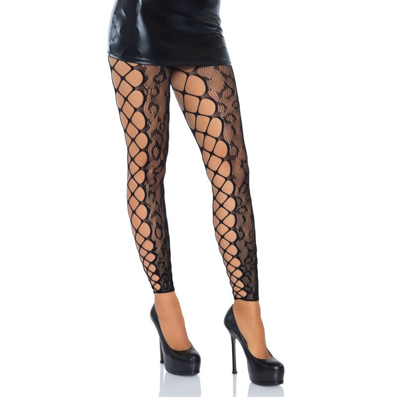 LEG AVENUE - FOOTLESS CROTHLESS TIGHTS ONE SIZE - 3