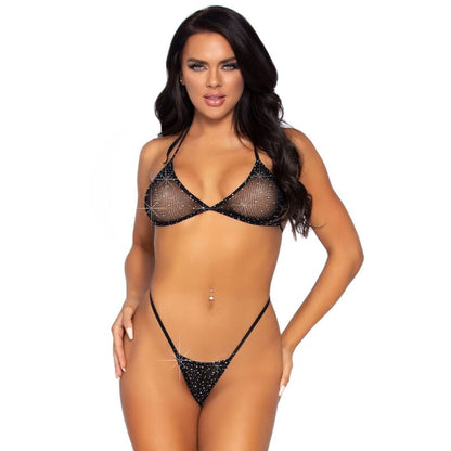 LEG AVENUE - FISHNET BIKINI TOP AND G-STRING ONE SIZE - 5
