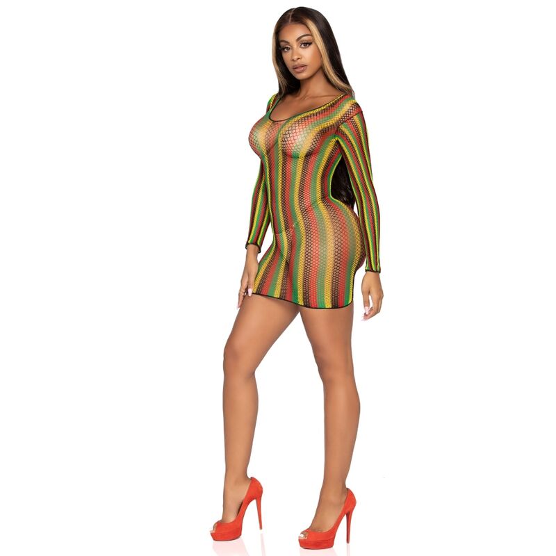 LEG AVENUE - RASTA MINI DRESS ONE SIZE - 3