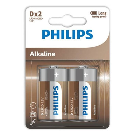 PHILIPS - ALKALINE BATTERY D LR20 BLISTER*2 - 1