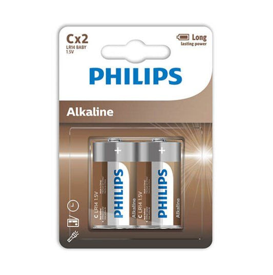 PHILIPS - ALKALINE BATTERIES C LR14 BLISTER*2 - 1