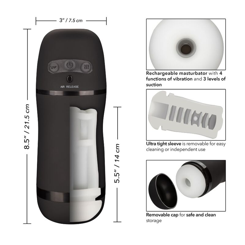CALEXOTICS - VIBRATING MASTURBATOR WITH OPTIMAL SUCTION