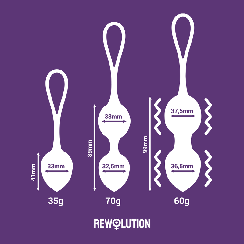 REWOLUTION - REWOBEADS REMOTE CONTROL VIBRATING BALLS WITH WATCHME TECHNOLOGY