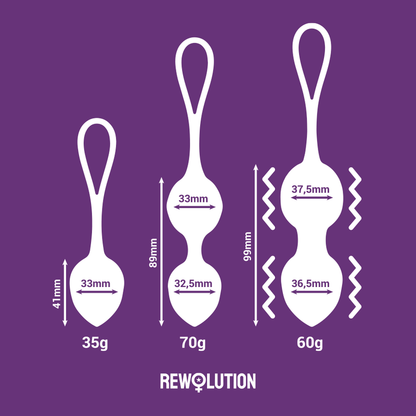 REWOLUTION - REWOBEADS REMOTE CONTROL VIBRATING BALLS WITH WATCHME TECHNOLOGY