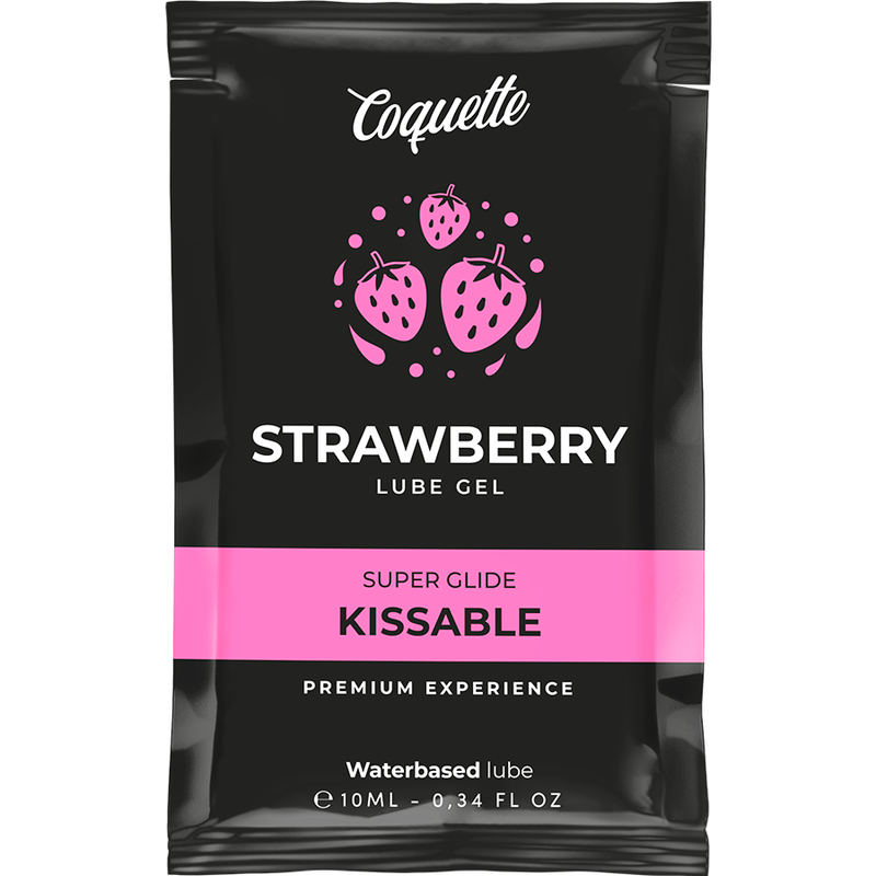 COQUETTE CHIC DESIRE - STRAWBERRY WATER BASED KISSABLE LUBRICANT POCKET 10 ML - 1