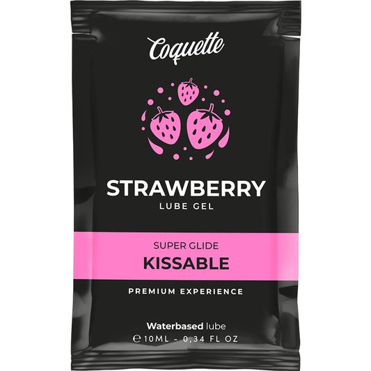 COQUETTE CHIC DESIRE - STRAWBERRY WATER BASED KISSABLE LUBRICANT POCKET 10 ML - 1