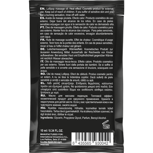 COQUETTE CHIC DESIRE - POCKET LOLLIPOP KISSABLE MASSAGE OIL HEATING SENSATION 10 ML - 1
