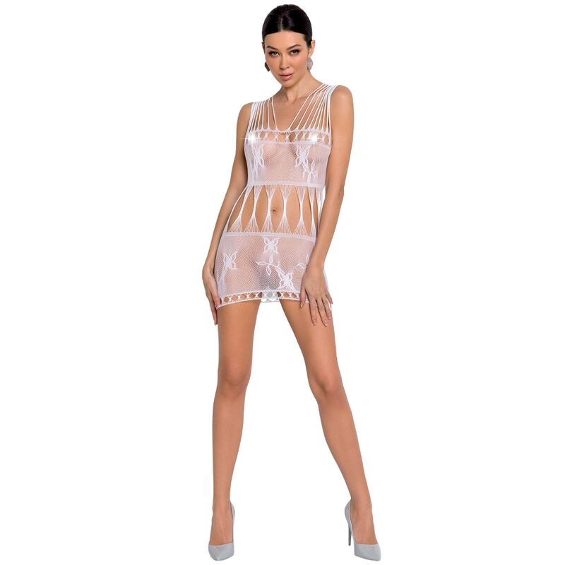 PASSION - WOMAN BS090 WHITE BODYSTOCKING ONE SIZE - 2