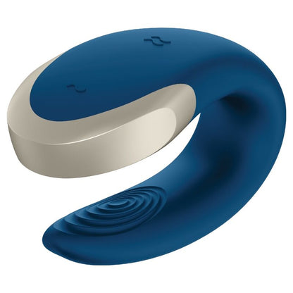SATISFYER - DOUBLE LOVE LUXURY PARTNER VIBRATOR BLUE - 2