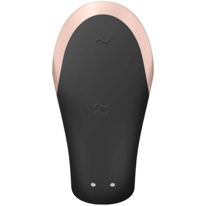 SATISFYER - DOUBLE LOVE LUXURY PARTNER VIBRATOR BLACK - 1
