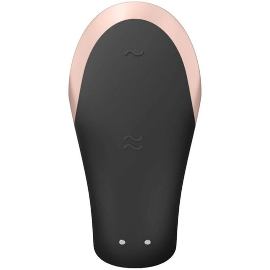 SATISFYER - DOUBLE LOVE LUXURY PARTNER VIBRATOR BLACK - 1