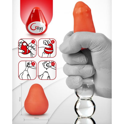 G-VIBE - REUSABLE MASTURBATOR RED EGG