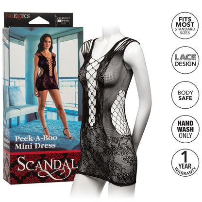 CALEXOTICS - PEEK-A-BOO MINI DRESS ONE SIZE - 3