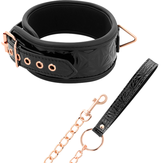 BEGME - BLACK EDITION PREMIUM VEGAN LEATHER COLLAR WITH NEOPRENE LINING - 1