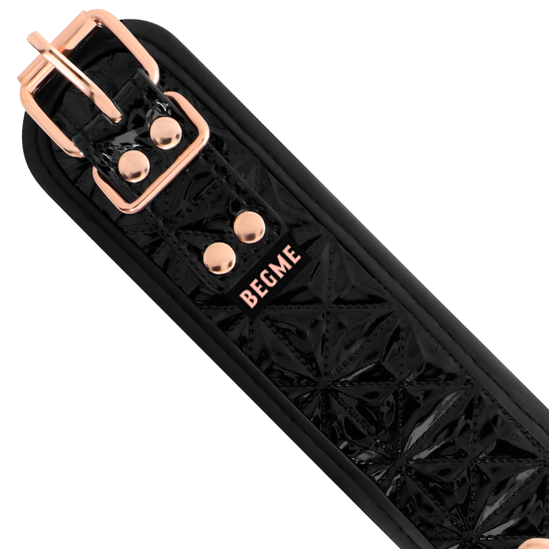 BEGME - BLACK EDITION PREMIUM VEGAN LEATHER COLLAR WITH NEOPRENE LINING - 6