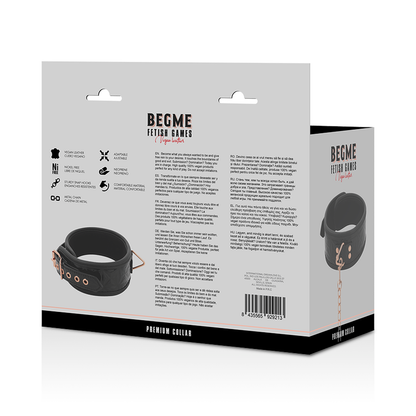 BEGME - BLACK EDITION PREMIUM VEGAN LEATHER COLLAR WITH NEOPRENE LINING - 8