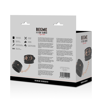 BEGME -  BLACK EDITION PREMIUM HANDCUFFS WITH NEOPRENE LINING - 2