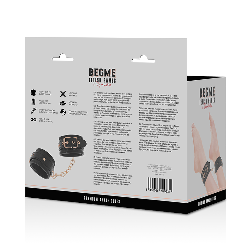 BEGME - BLACK EDITION PREMIUM ANKLE CUFFS WITH NEOPRENE LINING - 6