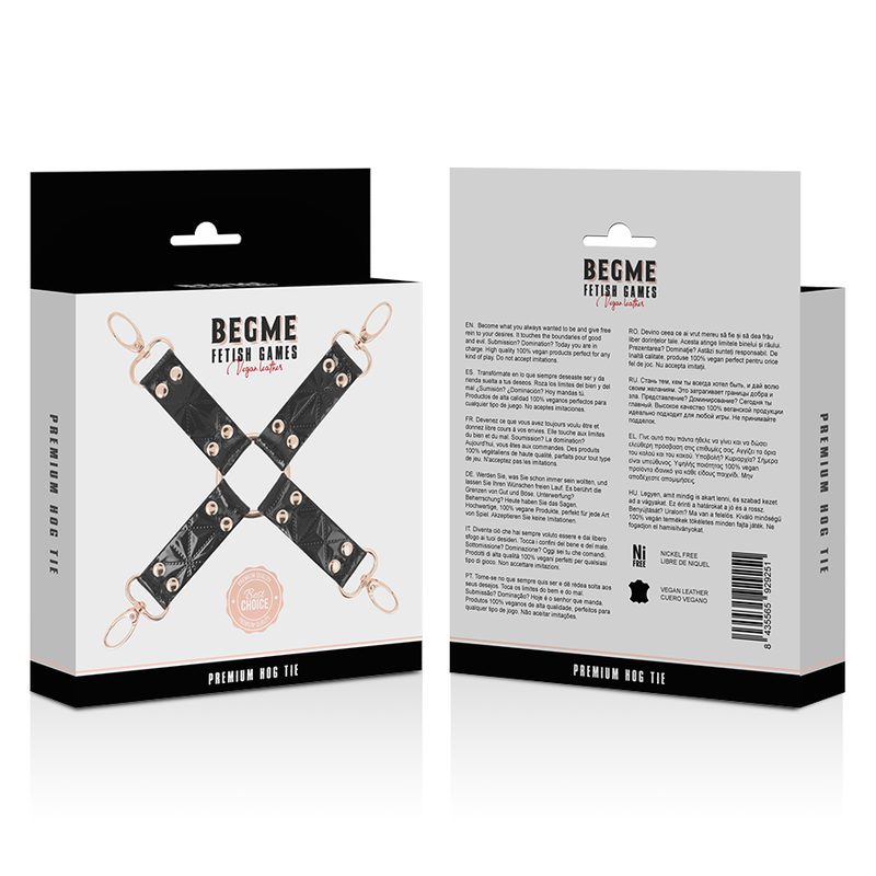 BEGME - BLACK EDITION VEGAN LEATHER HOG TIE - 4