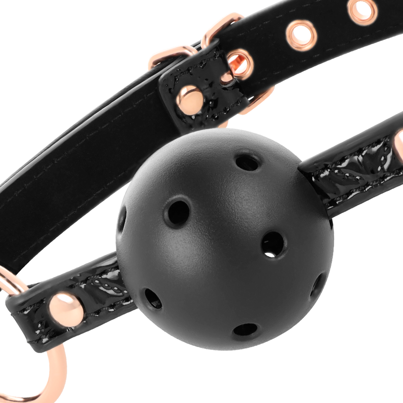 BEGME - BLACK EDITION BALL GAG VEGAN IN LEATHER