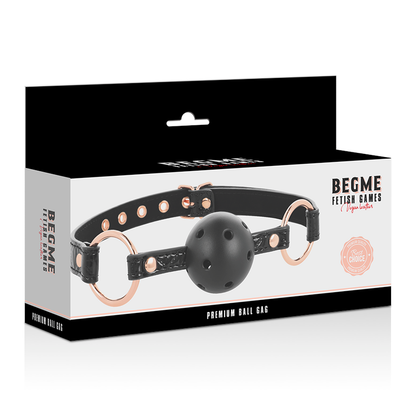 BEGME - BLACK EDITION BALL GAG VEGAN IN LEATHER