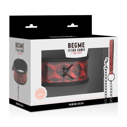 BEGME - RED EDITION PREMIUM VEGAN LEATHER COLLAR WITH NEOPRENE LINING - 2