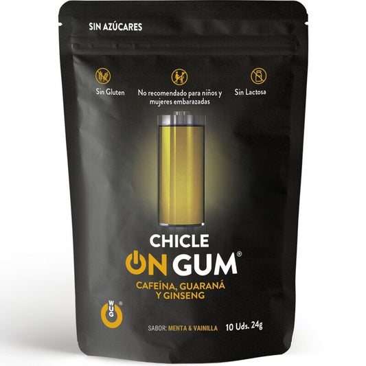WUG GUM - ON CAFFEINE, GINSENG AND GUARANA GUM 10 UNITS - 1