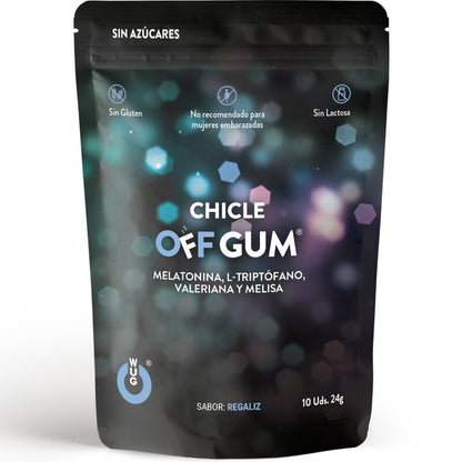 WUG GUM - OFF VALERIAN, TRYPTOPHAN, LEMON BALM AND MELATONIN 10 UNITS - 1
