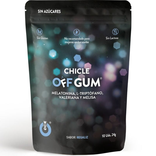 WUG GUM - OFF VALERIAN, TRYPTOPHAN, LEMON BALM AND MELATONIN 10 UNITS - 1