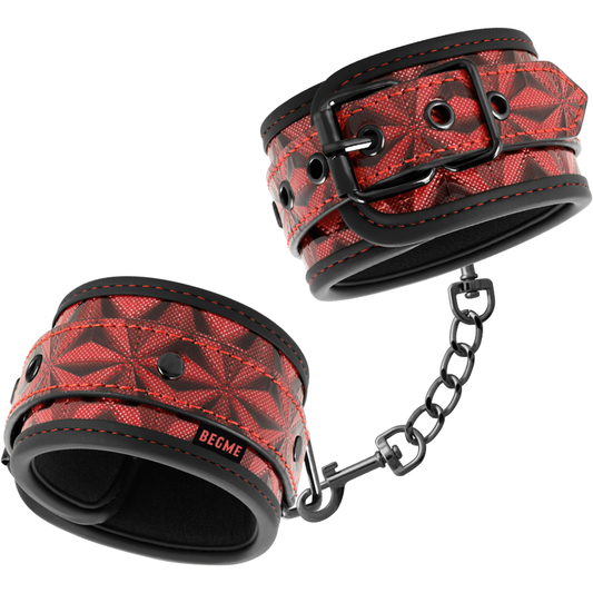 BEGME - RED EDITION PREMIUM HANDCUFFS WITH NEOPRENE LINING - 1