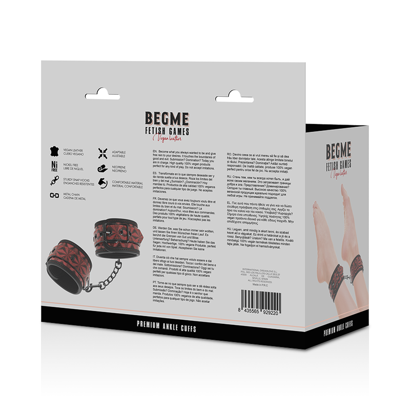 BEGME - RED EDITION PREMIUM ANKLE CUFFS WITH NEOPRENE LINING - 10