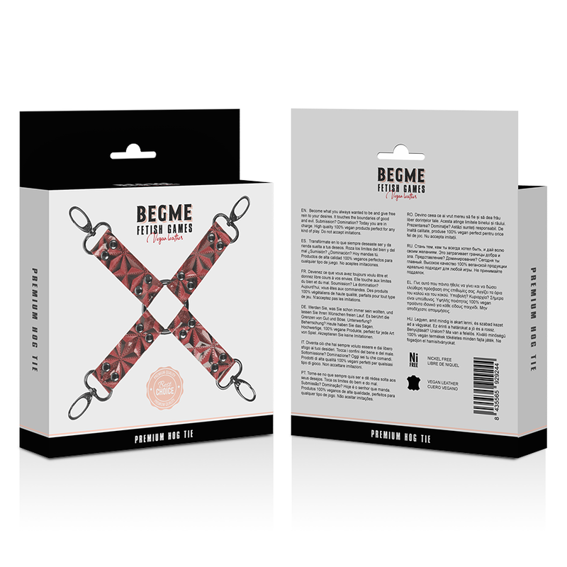 BEGME - RED EDITION PREMIUM VEGAN LEATHER HOG TIE - 5
