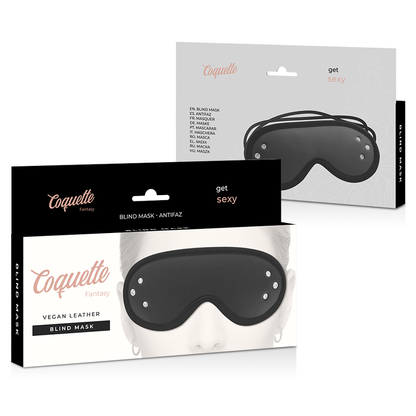 COQUETTE CHIC DESIRE - FANTASY VEGAN LEATHER BLIND MASK WITH NEOPRENE LINING - 6