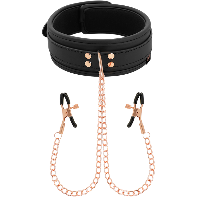 COQUETTE CHIC DESIRE - FANTASY NIPPLE CLAMP NECKLACE WITH NEOPRENE LINING - 1