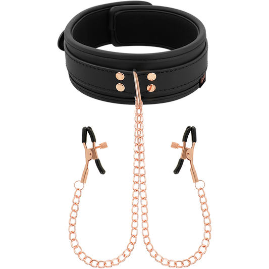 COQUETTE CHIC DESIRE - FANTASY NIPPLE CLAMP NECKLACE WITH NEOPRENE LINING - 1