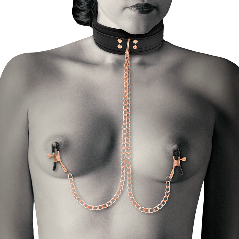COQUETTE CHIC DESIRE - FANTASY NIPPLE CLAMP NECKLACE WITH NEOPRENE LINING - 5