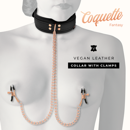 COQUETTE CHIC DESIRE - FANTASY NIPPLE CLAMP NECKLACE WITH NEOPRENE LINING - 4