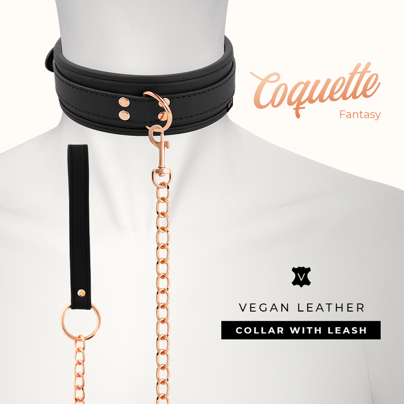 COQUETTE CHIC DESIRE - FANTASY VEGAN LEATHER COLLAR WITH NEOPRENE LINING - 2