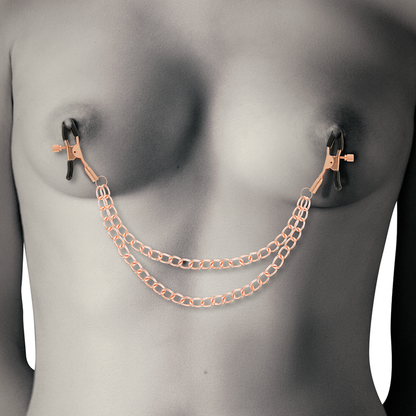 COQUETTE CHIC DESIRE - FANTASY METAL NIPPLE CLIPS WITH CHAIN - 4