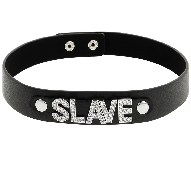 COQUETTE CHIC DESIRE - SLAVE VEGAN LEATHER CHOKER - 3