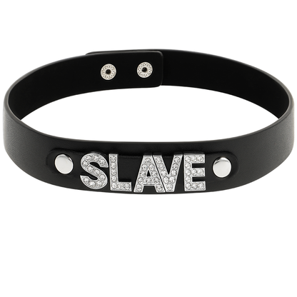 COQUETTE CHIC DESIRE - SLAVE VEGAN LEATHER CHOKER - 3