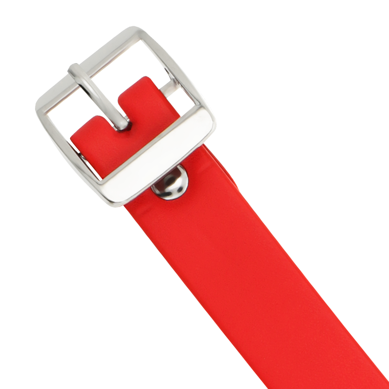 COQUETTE CHIC DESIRE - RED VEGAN LEATHER NECKLACE WOMAN FETISH ACCESSORY - 2