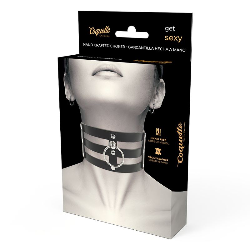 COQUETTE CHIC DESIRE - FETISH STYLE VEGAN LEATHER CHOKER - 2