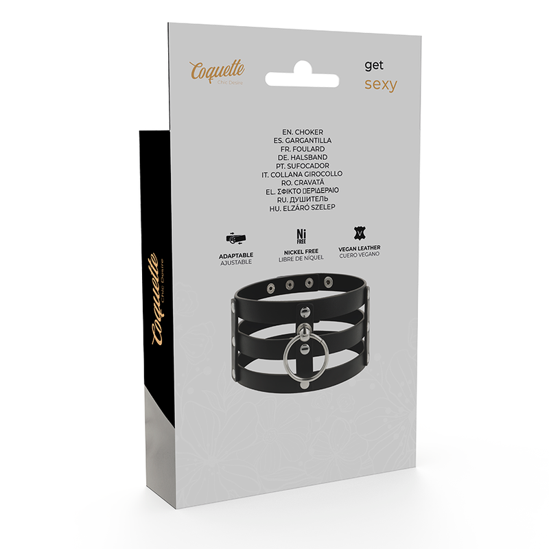 COQUETTE CHIC DESIRE - FETISH STYLE VEGAN LEATHER CHOKER - 6