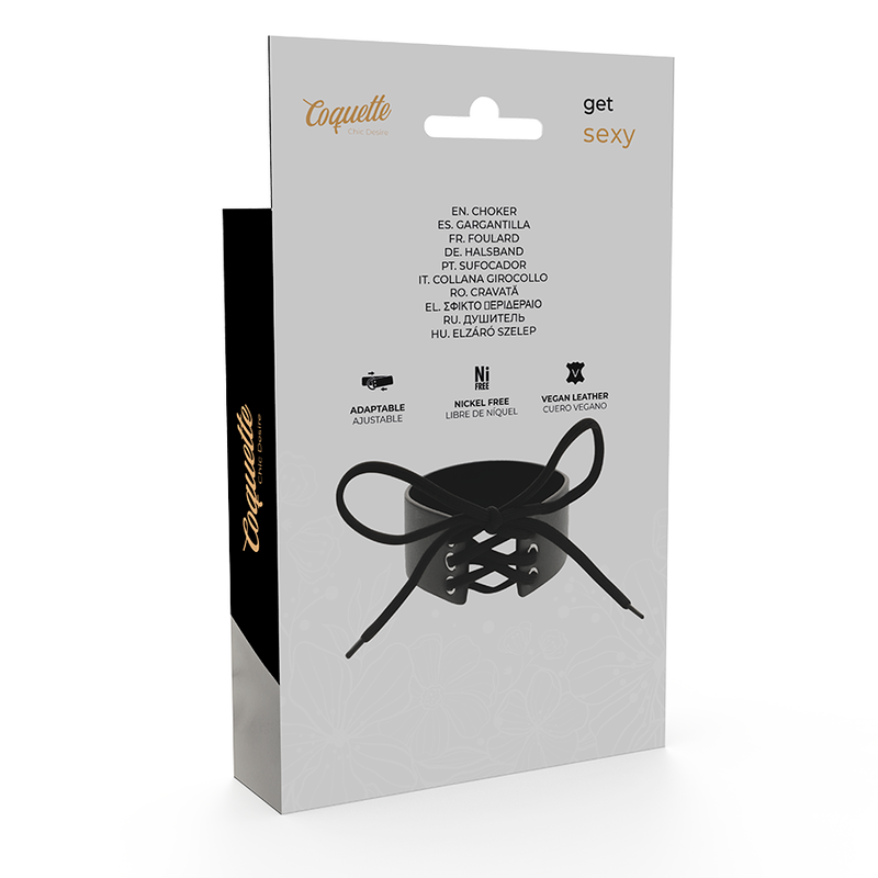 COQUETTE CHIC DESIRE - VEGAN LEATHER CHOKER - 1