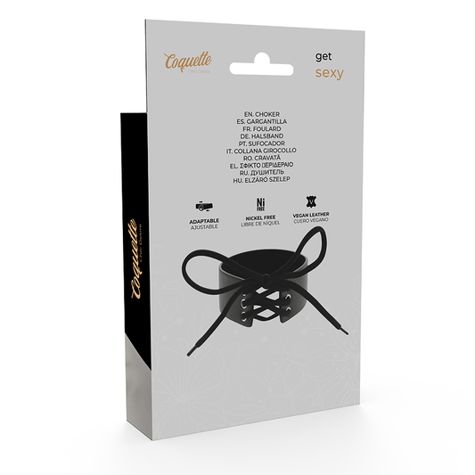 COQUETTE CHIC DESIRE - VEGAN LEATHER CHOKER - 1